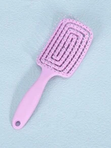 1 pieza Peine de plástico con forma de onda púrpura, con dientes flexibles y anchos, para peinar el cabello húmedo/seco, dar volumen y desenredar, esencial para volver al colegio, viajes y vacaciones, accesorio para el cabello para mujeres
