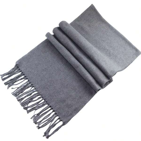Bufanda a cuadros de estilo empresarial casual de imitación de cachemira, gruesa para otoño/invierno para hombre