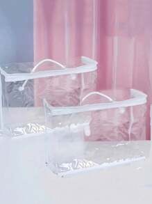 1 pièce Sac de rangement de couette en PVC transparent, sac de rangement de couette grande capacité transparent, cube d'emballage de literie transparent, sac à main à fermeture éclair portable avec poignée, sac de protection de literie, couverture, oreiller, fournitures ménagères avec boîte de rangement pour vêtements avec poignée, contenants de rangement, organisateur de rangement, contenants de rangement, bacs de rangement pour chambre, dortoir, maison pour couvertures, literie, édredon, oreiller, jouets