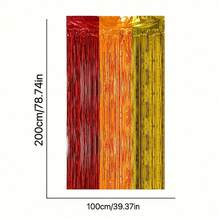 1 pieza Cortina de ventana con rayas de colores del arcoíris, cortina de fondo para decoración de fiesta de carnaval, adecuada para boda, baby shower, propuesta, graduación, Navidad, Año Nuevo - Multicolor - Ver 8