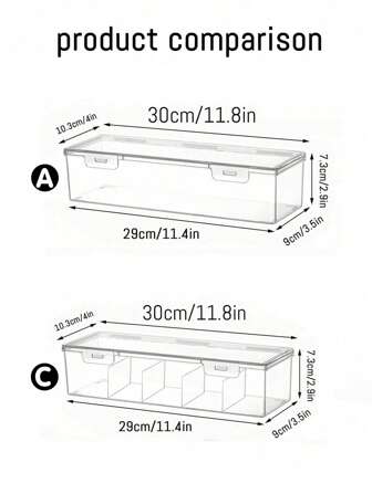 500 Count Plastic Trading Card Storage Box, Sports Cards Case, Baseball Card Box 1 Pack