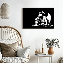 1 Pc Graffiti Canvas Wall Art Pop Street Graffiti Wall Art Decor Cool Poster Paintings Colorful To Hang For Living Room Bedroom Home Bathroom Wall Decor
