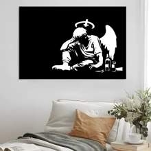 1 Pc Graffiti Canvas Wall Art Pop Street Graffiti Wall Art Decor Cool Poster Paintings Colorful To Hang For Living Room Bedroom Home Bathroom Wall Decor