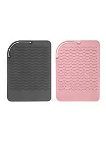 1/2pcs Heat Resistant Silicone Mat, Portable Travel Hot Tool Pad Set, Suitable For Curling Iron, Flat Iron, And Other Styling Tools - Multicolor - View 11