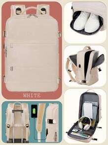 1 Pc Large Capacity Travel Backpack For Women Work Bag Carry On Hand Luggage, Water Resistant Business Large Day Pack Weekender Bag, Slim Laptop Backpack, College Bag Computer Bag, Gifts For Men & Women, For Outings, Large Capacity, Lightweight And Waterproof Travel Bag For Suitcase Overnight Bag Gym Bag Duffle Bag Weekend Bag Duffel Bag For Luggage Carry On Bag Luggage Bags Hospital Bag Holiday Winter, School Backpack