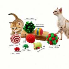Bộ đồ chơi Giáng sinh cho người yêu mèo và mẹ mèo Bộ đồ chơi Giáng sinh vui nhộn cho người yêu mèo/chó và đồ chơi thú cưng cho chó/mèo Đồ chơi tương tác để giữ cho người yêu mèo/chó và mẹ mèo yêu thú cưng gần bạn Thích hợp làm đồ trang trí Giáng sinh cho người yêu mèo và mẹ mèo yêu Quà tặng Giáng sinh - Nhiều màu - Xem 6