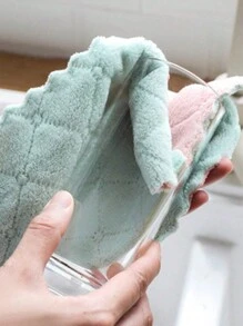 10pcs Double Sided Absorbent Cleaning Cloths, Thickened Non-Shedding Non-Stick Oil Kitchen Dishcloths