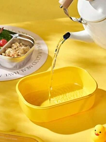 Customized Cute Stainless Steel Insulated Lunch Box, Cartoon Pattern, For Office Workers & Students, Divided Compartments, Adult Bento Box Baby Shower Family Decorations Gifts Winter Eve Gifts Back To School Winter Gift Ideas Boy Girl Valentine's Day Back To School Winter Gift Ideas Boy Girl Valentine's Day