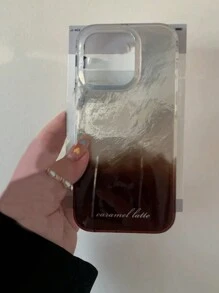 Glacier Textured Coffee American Style Compatible With IPhone 15 Pro Max Phone Case, Laser Engraved Compatible With IPhone 14 Pro 13 12 11 XS XR X Protective Shockproof Cover