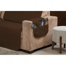 3 And 2 Seater Sofa Protector Single Sided With Ultrasonic Design Franciele - Rỉ Nâu - Xem 2