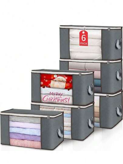 1 pc Organizador de bolsa de almacenamiento, colcha, bolsa de organizador de ropa, bolsa de almacenamiento de embalaje, bolsa de almacenamiento de colcha de algodón no tejido