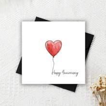 Aquarellherz Ballon Karten, lustiges Geschenk für Valentinstag, Valentinstagskarte, Jahrestags Karten, lustiges Valentinsgeschenk, für Freundin, Freund, Ehemann, Ehefrau, sie, ihn
