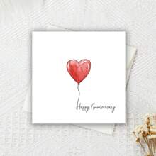 Aquarellherz Ballon Karten, lustiges Geschenk für Valentinstag, Valentinstagskarte, Jahrestags Karten, lustiges Valentinsgeschenk, für Freundin, Freund, Ehemann, Ehefrau, sie, ihn