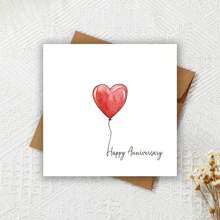 Aquarellherz Ballon Karten, lustiges Geschenk für Valentinstag, Valentinstagskarte, Jahrestags Karten, lustiges Valentinsgeschenk, für Freundin, Freund, Ehemann, Ehefrau, sie, ihn