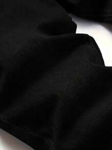 Teen Boy Solid Color Elastic Casual Jeans, Minimalist & Fashionable For Daily Wear
