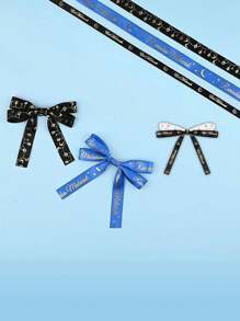 1 cuộn ruy băng satin 5 thước Anh (5 yard) dùng cho lễ Eid Mubarak, ruy băng Ramadan màu đen, xanh dương, trắng, họa tiết trăng sao, thích hợp cho các bữa tiệc Hồi giáo, gói quà, làm đồ thủ công. - Nhiều màu - Xem 12
