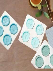 Silicone Wax Seal Stamp Mold Kit - 1 Pc White Wax Seal Stamp Mold With Easy Release Design, Suitable For DIY Handicraft And Sealing, Adding Vintage Elegance To Your DIY Projects, Reusable High Temperature Resistant Seal Mold Pad