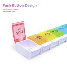 1pc Weekly Pill Organizer 2 Times A Day With Spring Open Design, 7 Day AM PM Pill Box Case With Large Separate Compartments To Hold 9 Fish Oils, Supplement, Medication