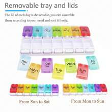 1pc Weekly Pill Organizer 2 Times A Day With Spring Open Design, 7 Day AM PM Pill Box Case With Large Separate Compartments To Hold 9 Fish Oils, Supplement, Medication