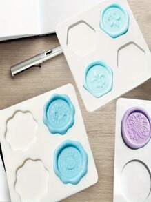 Silicone Wax Seal Stamp Mold Kit - 1 Pc White Wax Seal Stamp Mold With Easy Release Design, Suitable For DIY Handicraft And Sealing, Adding Vintage Elegance To Your DIY Projects, Reusable High Temperature Resistant Seal Mold Pad