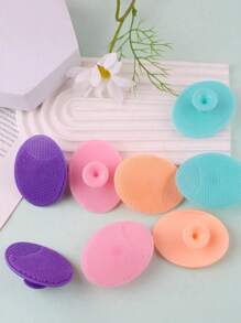 5/2 PCS Face Cleansing Brushes Set - Handheld Elliptical Facial Cleansing Brush (With Shampoo Massager Brush), Gentle Exfoliating & Massaging Facial Cleaning Brush, Skin Care Tools, Travel Kit, Christmas Gifts, Christmas Party, Face Washing, Cleansing - Multicolor - View 2