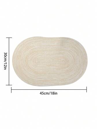 1/2/4/6/8st Minimalistisk Ombre Beige Oval Polyester Bordstabletter