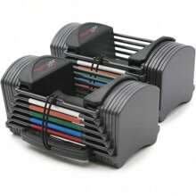 PowerBlock Sport 24 Adjustable Dumbbells, Sold In Pairs, 3-24 Lb. Dumbbells, Durable Steel Build, Innovative At Home Workout Equipment, All-In-One Exercise Dumbbells, Strength Training - Blue - View 11