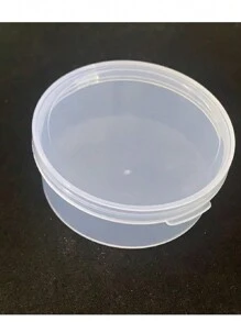 Juego de 5 esponjas de maquillaje redondas y portátiles con base de contenedor, esponja de maquillaje con estuche, borla de polvos con caja, herramienta de maquillaje femenino para viaje