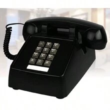 Teléfono fijo vintage mecánico, teléfono fijo retro europeo antiguo para el hogar