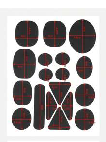 18件装自粘防水羽绒服补丁 各种几何图案卡通补丁 羽绒服破洞修补 服装装饰