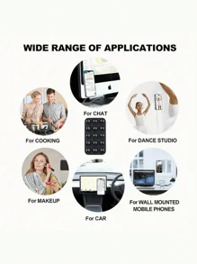 1 件多功能方形硅胶吸盘防水 24 孔手机支架，粘性强，适用于各种场景，防止手机掉落、视频抖动和自拍、母亲节、送给妈妈的礼物、手机支架、Ipad 支架、家居必需品