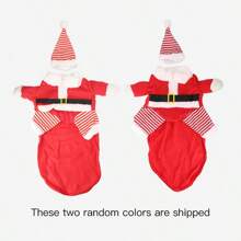 圣诞节狗/猫宠物服装，圣诞老人服装（带帽子） - 紅色 - 查看 18