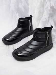 Women's Warm Waterproof Comfortable Non-Slip Casual Sneakers - Black - View 1