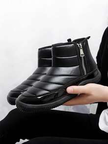 Women's Warm Waterproof Comfortable Non-Slip Casual Sneakers - Black - View 5