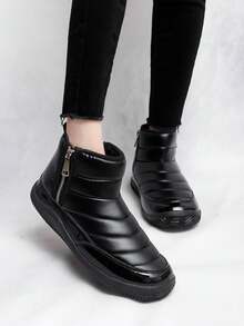 Women's Warm Waterproof Comfortable Non-Slip Casual Sneakers - Black - View 3