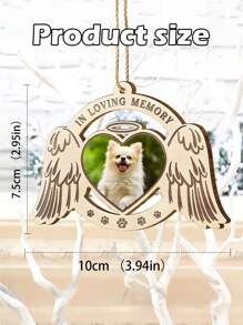 1pc Custom Decoration Wood Photo Text Pendant, Personalized Wooden Photo Bauble Message - Xmas Photo Family Keepsake With Personalization - Holiday Season Personalized Ornament - Multicolor - View 7