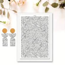 DONQE Flowers And Plants Pattern Print Water Transfer Paper, Making Soft Ceramic Earrings, Double-Sided Water Clay Transfer Stickers DIY Handmade Mold