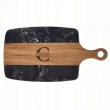 1Pc Personalized Marble Cutting Board Splicing-Customized Letter & Name Personalized Gift For Family, Cutting Board, King Of Barbecue Cutting Board, Customized Barbecue Gift For Dad, Suitable For Festivals, Christmas, Parties