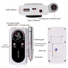 LIMEGIRL 45,000RPM Rechargeable Nail Grinder, Nail File, Gel Nail Polish Sanding Machine, Professional Manicure Tool Set