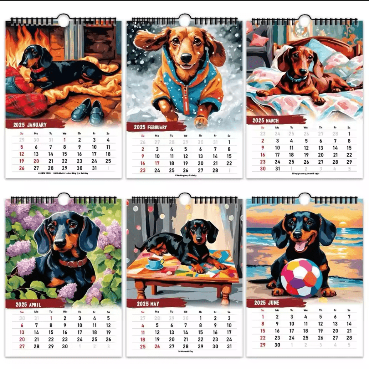 Täglicher, wöchentlicher, monatlicher Planer Kalender 2025 mit