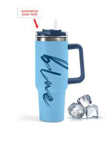 定制隔热 40 盎司不锈钢杯，防漏，完美杯架，适合所有季节，非常适合露营、旅行、感恩节礼物 1 多功能，易于清洁 - 大水杯 款式11 - 查看 2