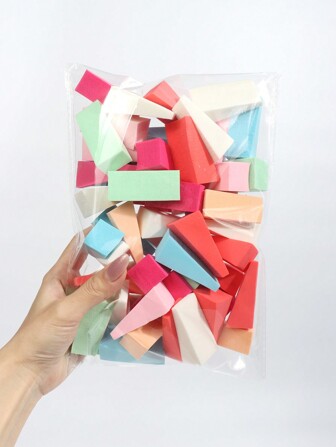10/20/30/60pcs Assorted Trapezoid Makeup Sponges, Foundation Blender Sponges For Liquid, Cream And Powder Makeup, Multi-Color Latex-Free Wet & Dry Use , Suitable For All Skin Types,Makeup,Cheap,Room Decor,Vanity,Travel,Bedroom,Makeup Accessories,Puff,Makeup Blender,Powder Puff,Makeup Sponge,Cheap,Stocking Stuffers,Makeup,Makeup Tools,Cheap Stuff,Gifts,Gifts For Women,Christmas Gifts