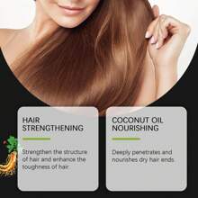 Ginseng Hair Mask, Deeply Nourishing Hair Mask, Deeply Moisturizing & Nourishing, Smooths Dry, Frizzy Hair, Restores Shine & Condition