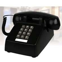 Teléfono fijo vintage mecánico, teléfono fijo retro europeo antiguo para el hogar