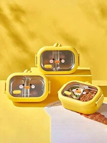 Customized Cute Stainless Steel Insulated Lunch Box, Cartoon Pattern, For Office Workers & Students, Divided Compartments, Adult Bento Box Baby Shower Family Decorations Gifts Winter Eve Gifts Back To School Winter Gift Ideas Boy Girl Valentine's Day Back To School Winter Gift Ideas Boy Girl Valentine's Day