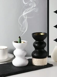 1 件树脂创意极简主义螺旋香炉，节日情调装饰，客厅、卧室、办公室、酒店桌面的家居装饰，情人节、母亲节、感恩节，最佳节日礼物 Rama - 彩色 - 查看 2