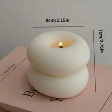 1 st. handgemaakte donutkaars, vakantiedecoratie, creatief handwerkgeschenk, aromatherapiekaarsornament, verjaardagscadeau, leuke decoratie, fotografie-accessoire, Valentijnsdaggeschenk, Moederdaggeschenk, creatief ornament, gevormde kaars, woondecoratie, eettafeldecoratie, kerstdecoratie