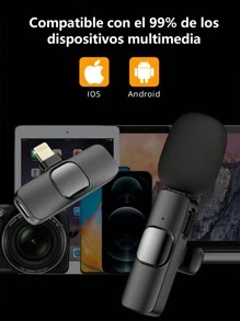 Micrófono Lavalier Inalámbrico Para Teléfono Micrófono Inalámbrico Plug-And-Play, Micrófono De Solapa Para Grabación De Video, Enseñanza, Entrevistas, Podcast y Vlog,Micro Pequeño, Micrófonos Mini, Equipo Para Podcast, Micro Mini, Micrófono, Mini Micrófono - Type C - Ver 7