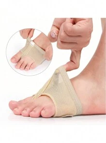 1 par de mangas para el metatarso, calcetines insertables para el entrenamiento de la planta del pie, protector para la parte inferior del pie, almohadilla para el pie de ballet y danza latina - Albaricoque - Ver 5