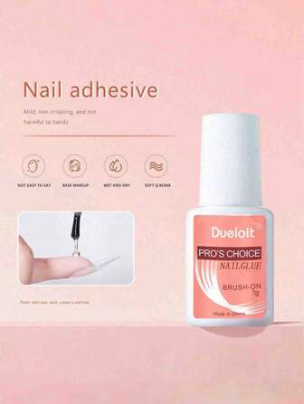 1/3/4/5/8/9pcs Dueloit Nail Glue, Professional Strength Adhesive 7g Bottle, Suitable For Artificial Nails, Precise Application, Waterproof, Odorless Formula, Safe For Natural Nails, Ideal For Travel